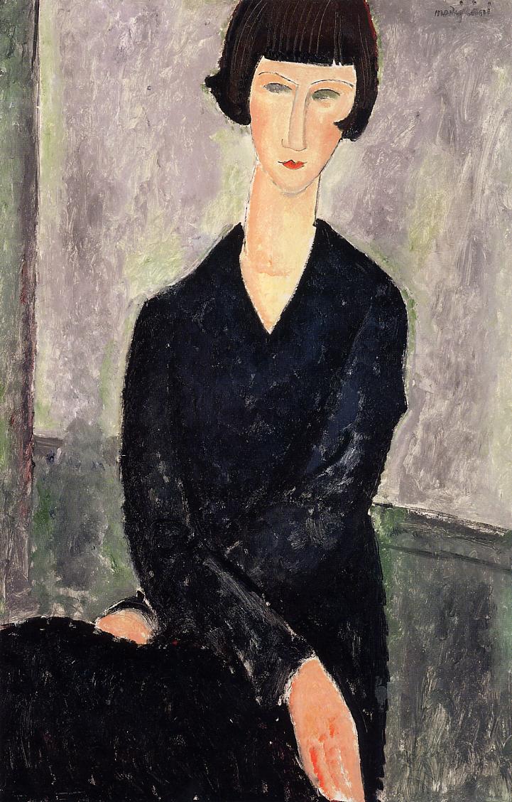 The Black Dress - Amedeo Modigliani Paintings
